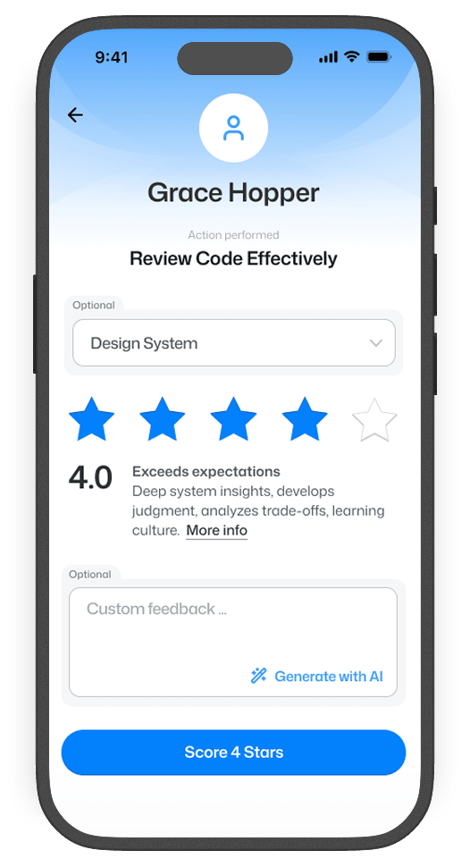 JustScore mobile app home screen