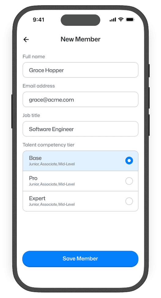 Add your people screen